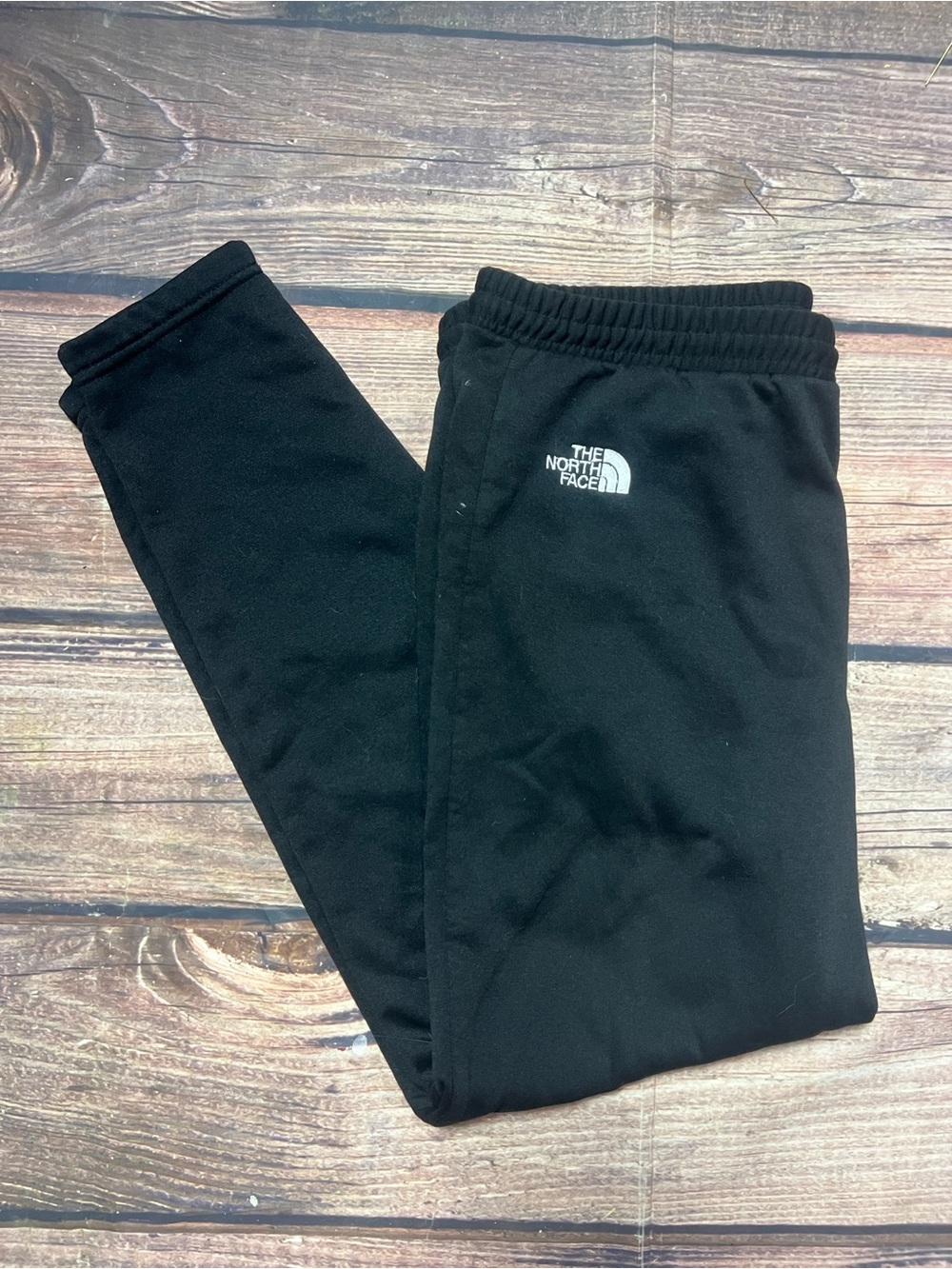 The North Face Black Logo Fleece Sweatpants with pockets gently used size large